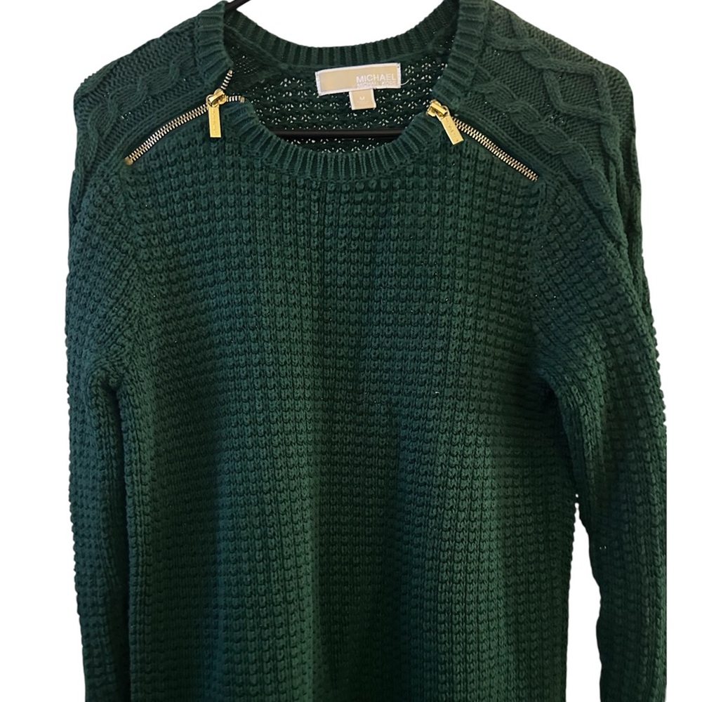 MICHAEL Michael Kors Green Sweater with Gold Accents
